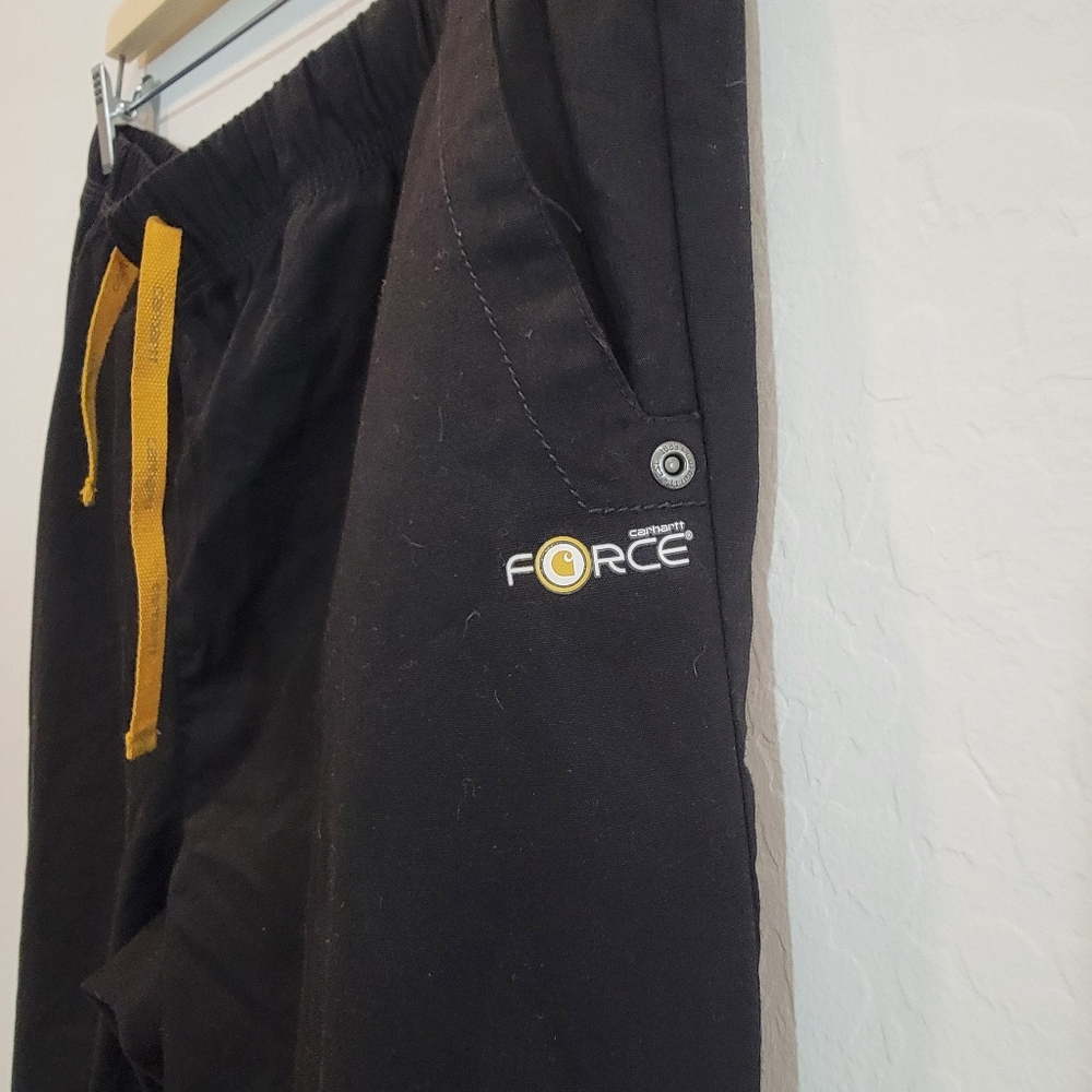 Carhartt Force Scrub Pants Black Lightweight Cotton Size Large - Picture 4 of 6
